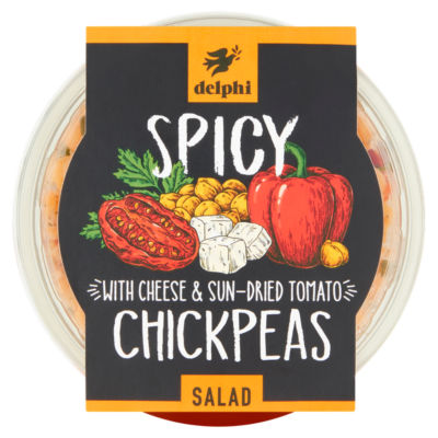 Delphi Chickpeas Salad Spicy Cheese Sun-Dried Tomato 220g - British product