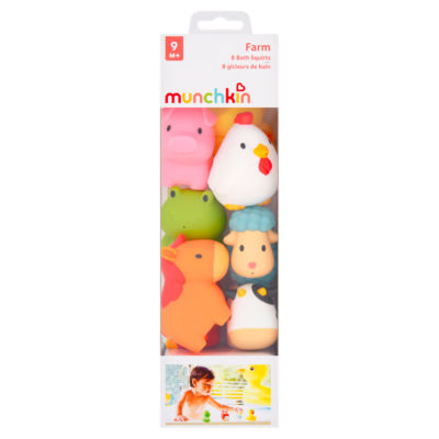 ASDA Munchkin Farm 8 Bath Squirts Baby Bath Toys 9 Months+- Buy online at McGrocer