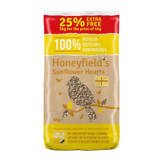 Honeyfield's Sunflower Hearts Wild Bird Food 25% Extra Free   5kg GOODS M&S   