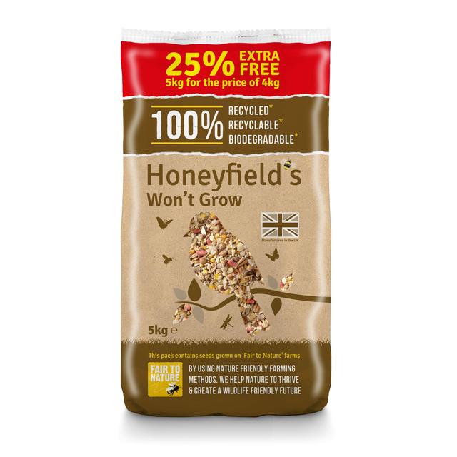 Honeyfield's Won't Grow Wild Bird Food 25% Extra Free   5kg GOODS M&S   