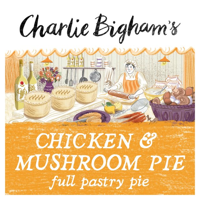 Charlie Bigham's Chicken & Mushroom Full Pastry Pie   270g GOODS M&S   