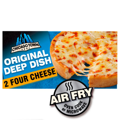 Pizzas mini congeladas Chicago Town de masa gruesa con cuatro quesos (2 x 148 g)