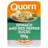 Quorn Spinach and Red Pepper Slices