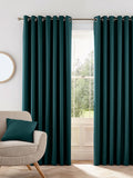 Helena Springfield teal green Eden lined eyelet curtains 229x183cm - British product