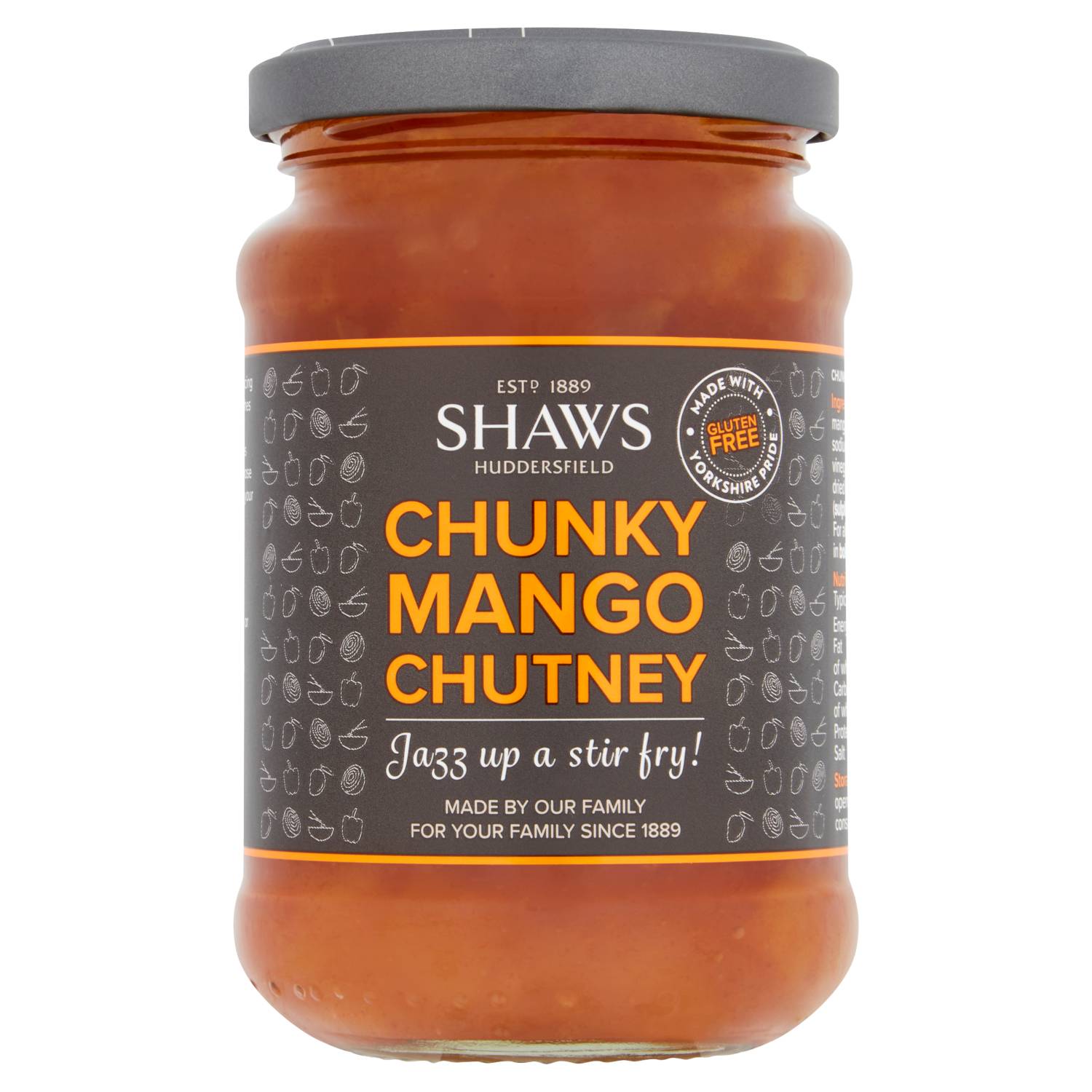 Shaws Chunky Mango Chutney 300g, imported from the UK