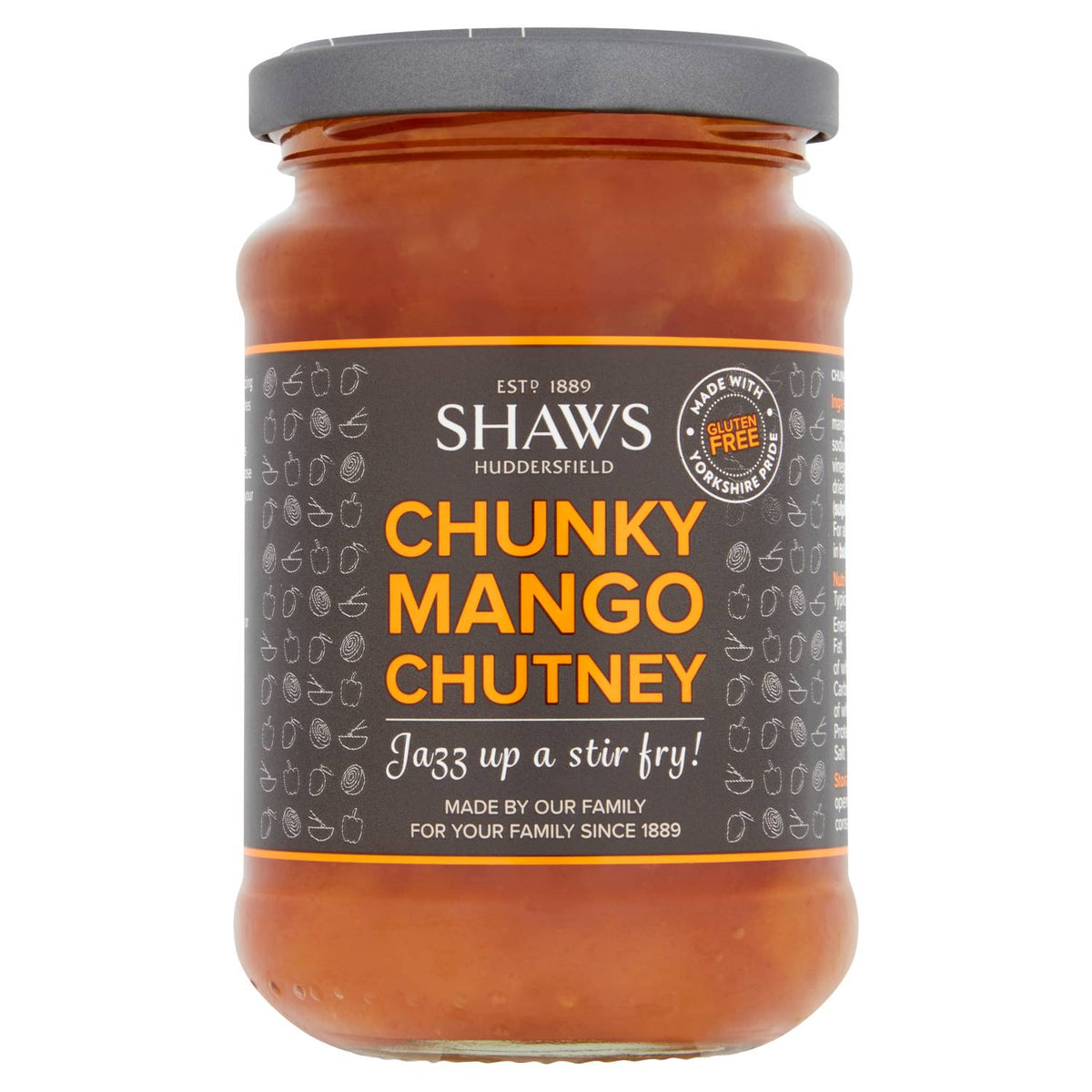 Shaws Chunky Mango Chutney 300g, imported from the UK