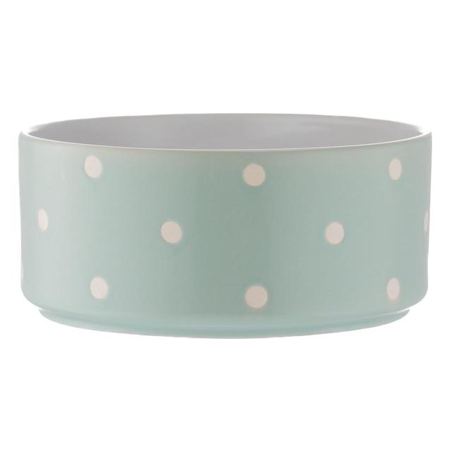 Mason Cash Polka Dot Sage Pet Bowl GOODS M&S   