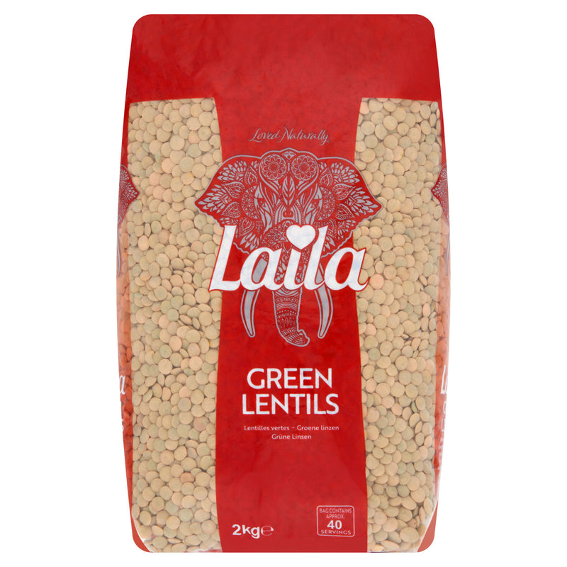 Laila green lentils 2kg (British brand)
