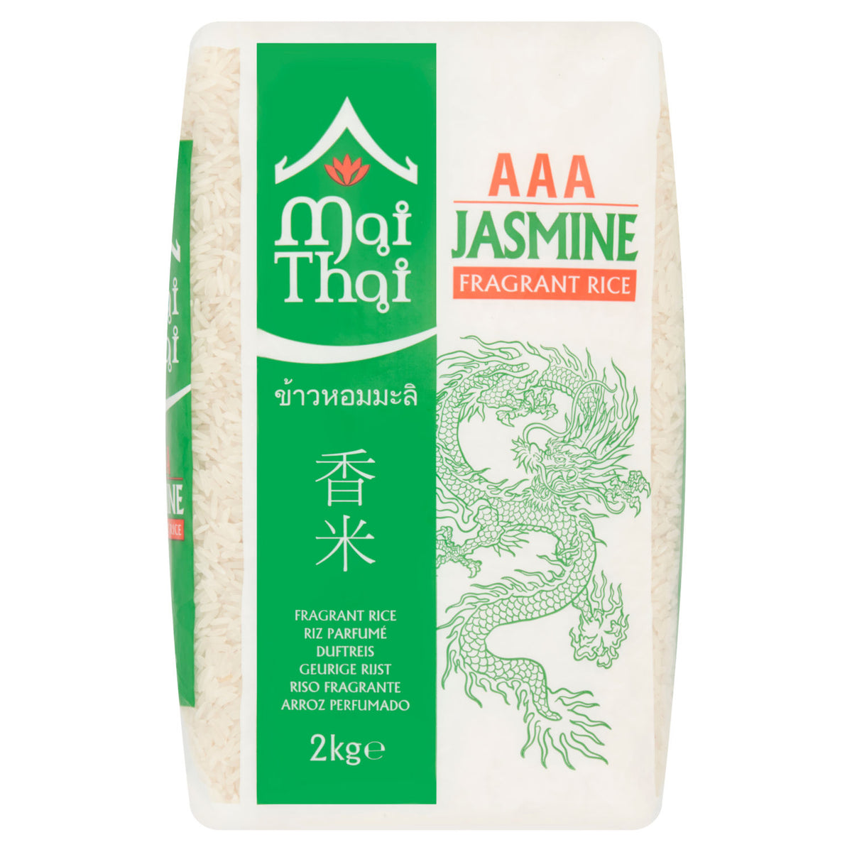Mai Thai AAA long-grain jasmine rice 2kg (British brand)