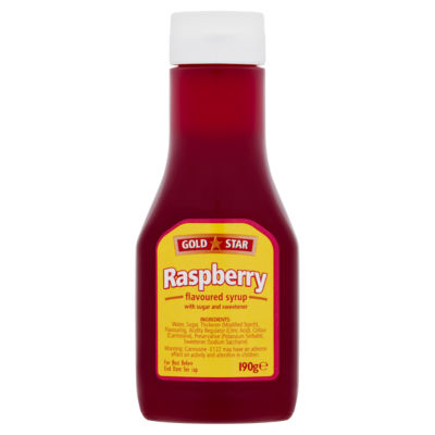 Gold Star raspberry flavoured syrup 190g - British product