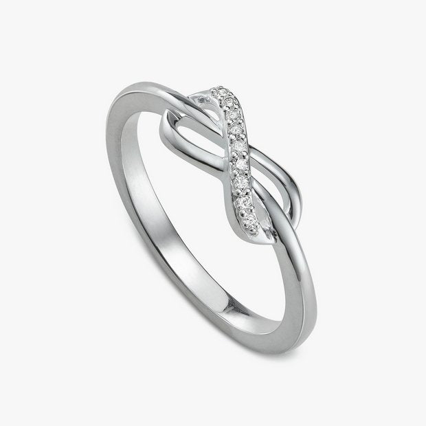 Revere diamond studded infinity ring medium, imported from the UK