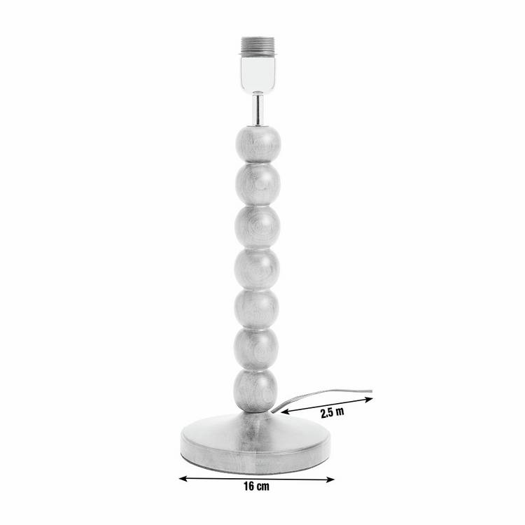 Habitat Bobbin mango wood table lamp base walnut finish H44cm (British brand)
