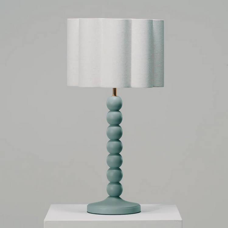 Habitat Bobbin mango wood table lamp base walnut finish H44cm (British brand)