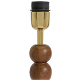 Habitat Bobbin mango wood table lamp base walnut finish H44cm (British brand)