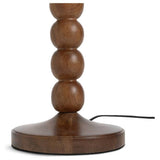 Habitat Bobbin mango wood table lamp base walnut finish H44cm (British brand)