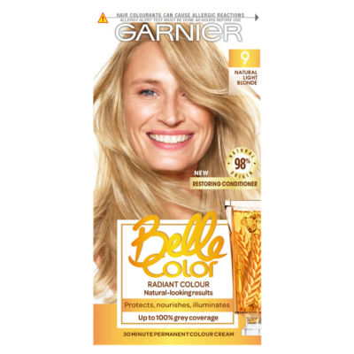 Garnier Belle Color 9 Natural Light Blonde permanent hair dye - British product