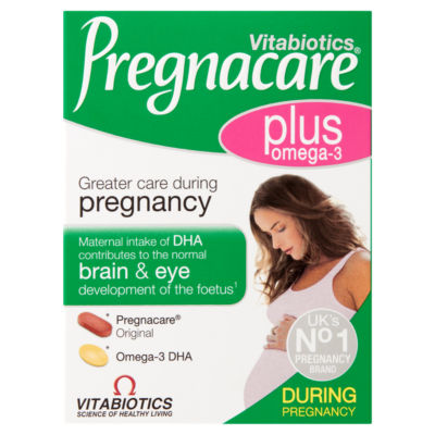 Pregnacare During Pregnancy Plus Omega-3 Schwangerschaftsnahrungsergänzungsmittel 60 Tabletten / Kapseln