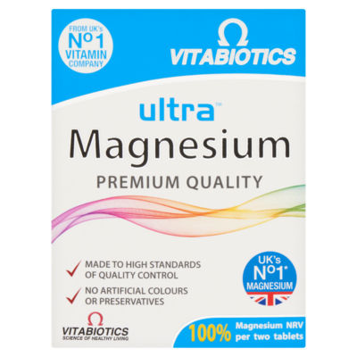 Vitabiotics Magnesium Tablets 60 pack, imported from the UK.