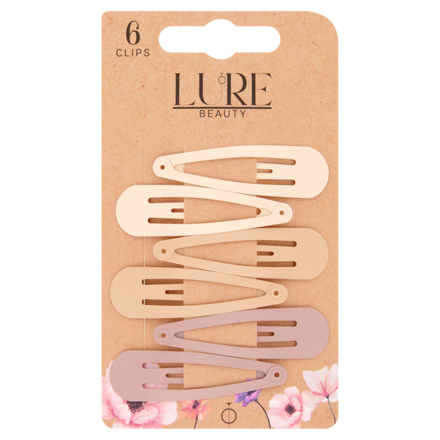 Lure Beauty 6 Snap Clips Blonde GOODS ASDA   