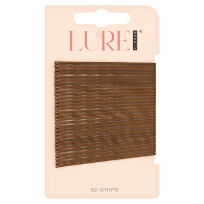 Lure Beauty 30 large brown hair grips, UK version