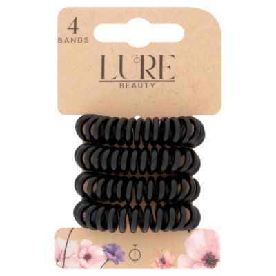 ASDA Lure Beauty 4 Bands Hair Hoops Black Hair Bands- Buy online at McGrocer