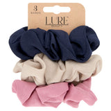 Lure Beauty 3 Bands Satin Scrunchies (British brand)