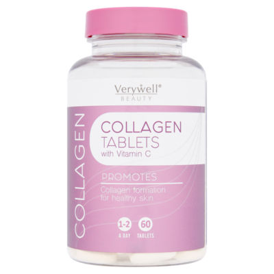 ASDA Verywell Beauty Collagen Tablets with Vitamin C Food Supplement 60 Tablets- Buy online at McGrocer