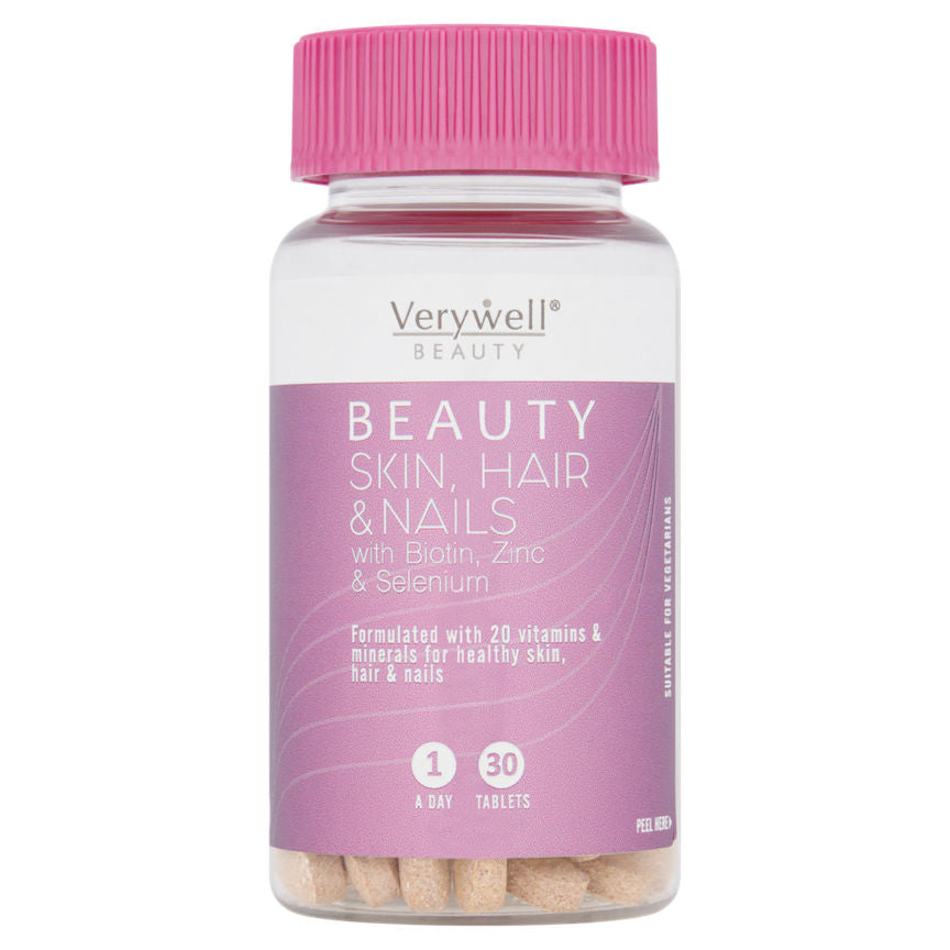 Verywell Beauty Skin, Hair & Nails 1 A Day 30 Tablets GOODS ASDA   