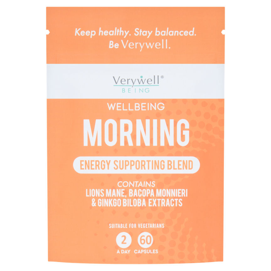 Verywell Being Wellbeing Morning 60 Capsules GOODS ASDA   