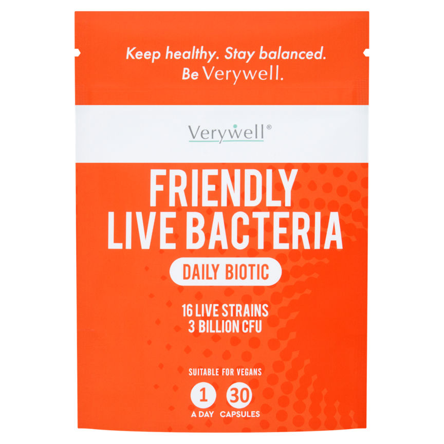 Verywell Friendly Live Bacteria 1 A Day 30 Capsules GOODS ASDA   