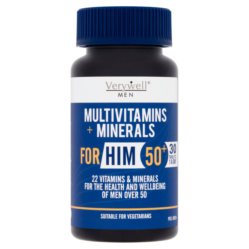 Verywell Men Multivitamins + Minerals for Him 50+ 1 A Day 30 Tablets GOODS ASDA   