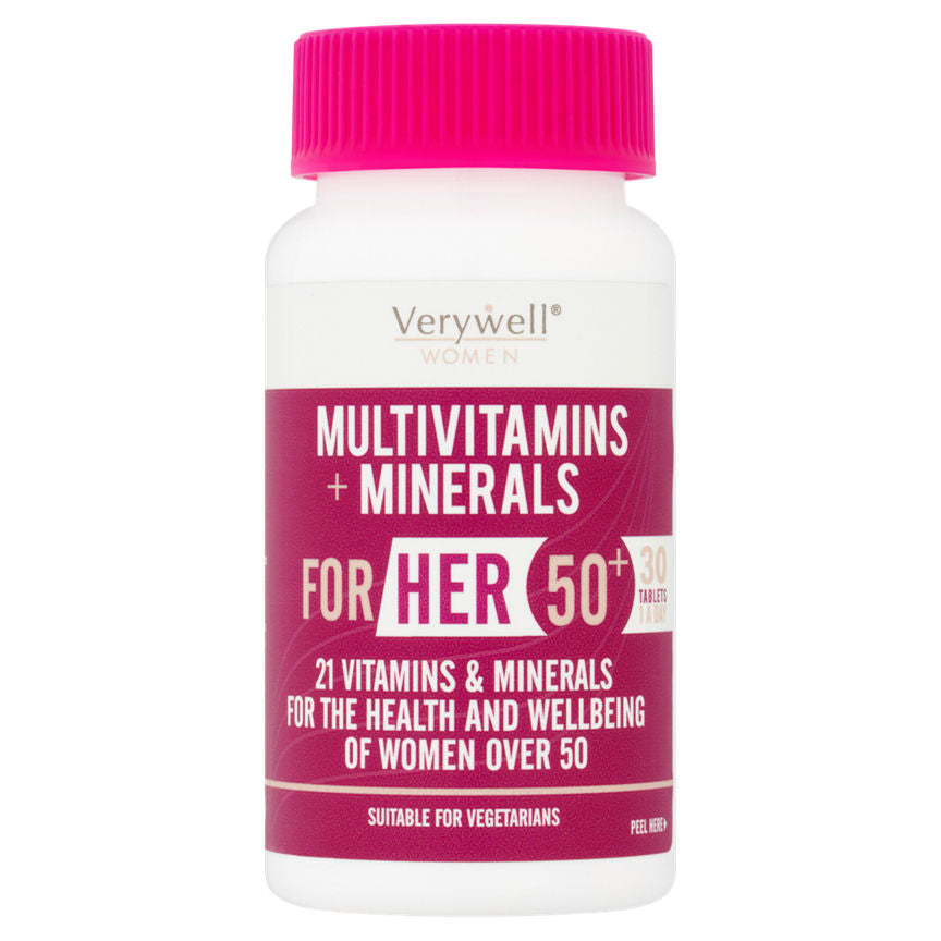 Verywell Women Multivitamins + Minerals for Her 50+ 1 A Day 30 Tablets