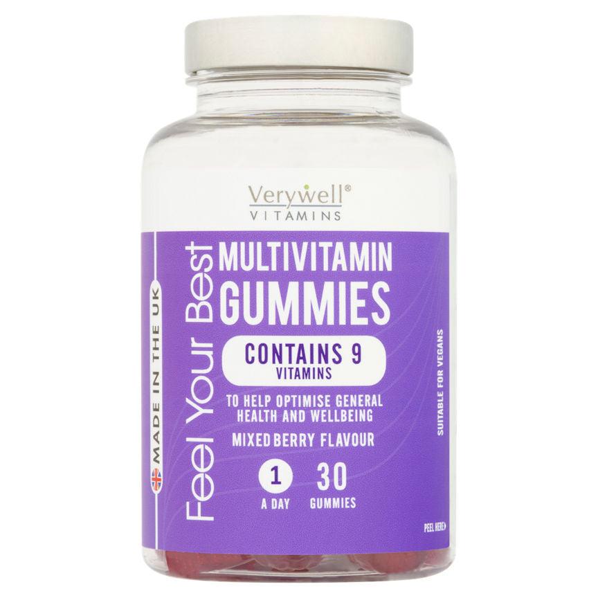 Verywell Vitamins Multivitamin Gummies Mixed Berry Flavour 1 A Day 30 Gummies GOODS ASDA   