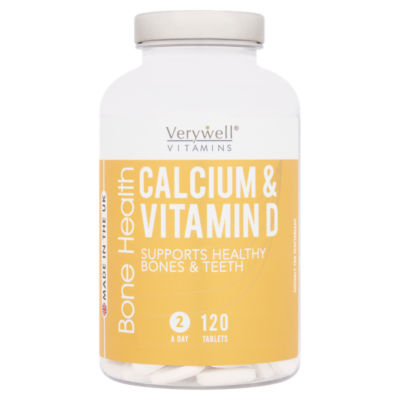 Verywell Knochengesundheit Kalzium & Vitamin D Ergänzung 120 Tabletten