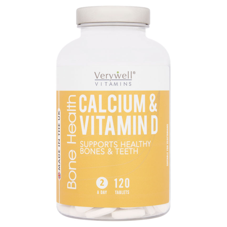 Verywell Vitamins Bone Health Calcium & Vitamin D 120 Tablets