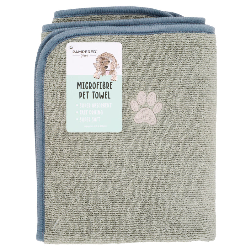 Pampered Paws microfibre pet towel (British brand)