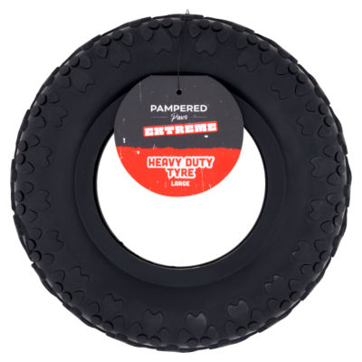 Pampered Paws Extreme Tyre Large chew toy, imported from the UK