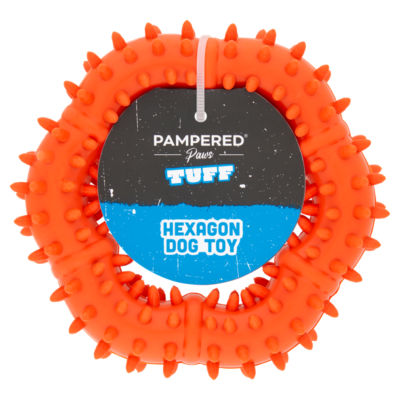 Pampered Paws Tuff Hexagon dog toy for tough play (British brand)