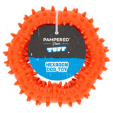 Pampered Paws Tuff Hexagon dog toy for tough play (British brand)