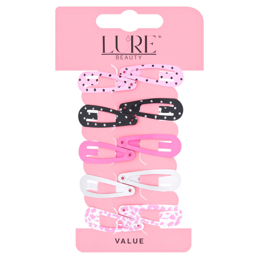 Lure Beauty Value Metal Snap Clips 10PK GOODS ASDA   