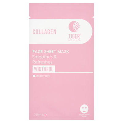 Tiger Moon Collagen Face Sheet Mask 20ml, UK version