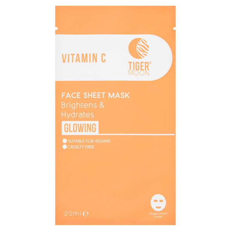 Tiger Moon Vitamin C face sheet mask 20ml, UK version