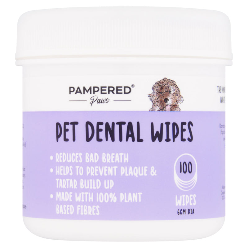 Pampered Paws pet dental wipes, UK version