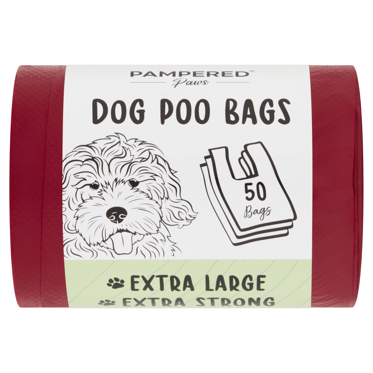 Pampered Paws extra strong tie handle poo bags 50 count (British brand)
