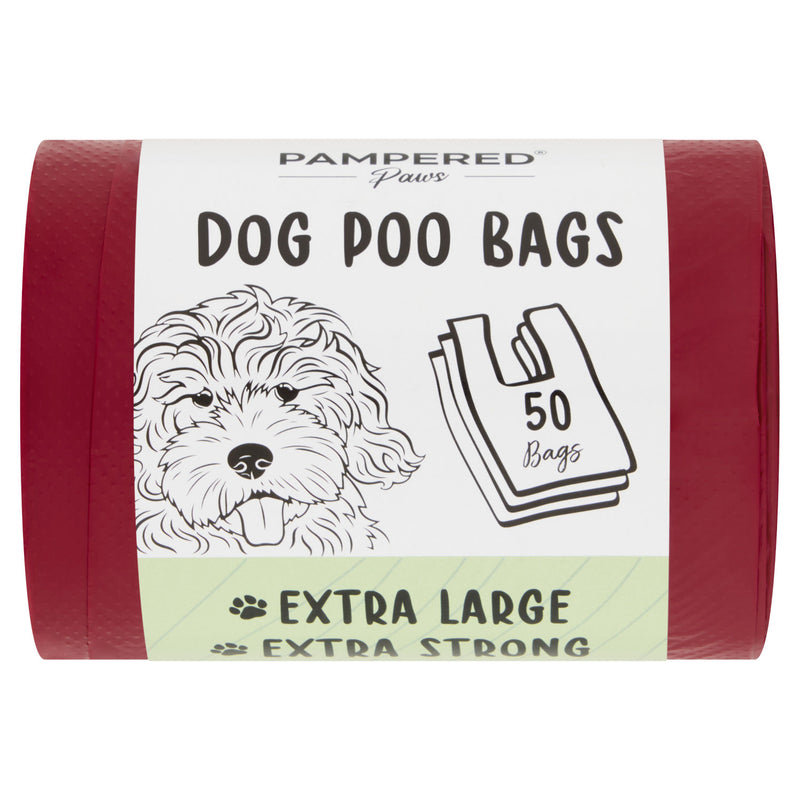 Pampered Paws extra strong tie handle poo bags 50 count (British brand)