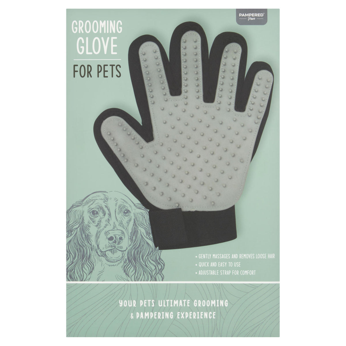 Pampered Paws grooming glove for pets (British brand)