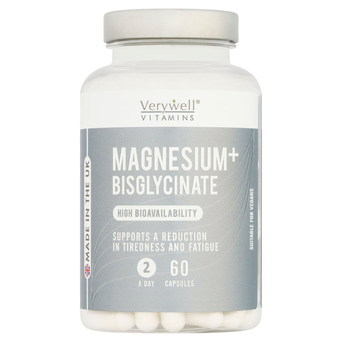 Verywell Magnesium+ Bisglycinate 60 capsules (British brand)