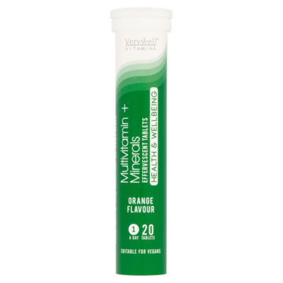 Verywell multivitamin orange flavour 20 tablets - British product