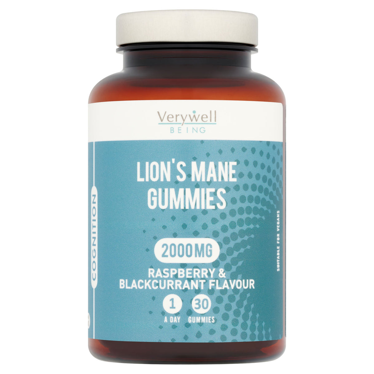 Verywell Being raspberry blackcurrant Lion's Mane gummies 30 count - British product