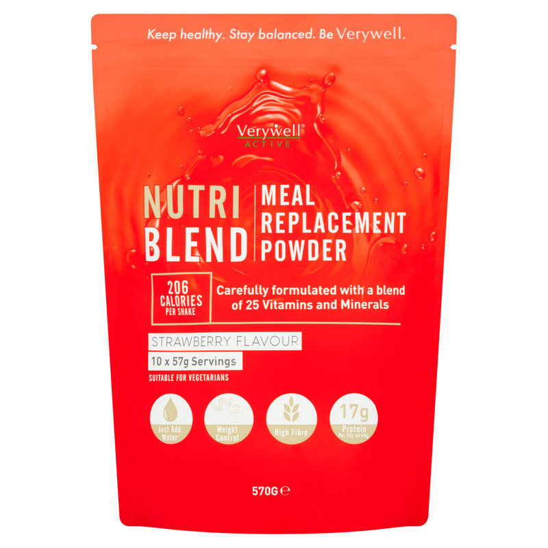 Verywell strawberry meal replacement powder 570g (British brand)
